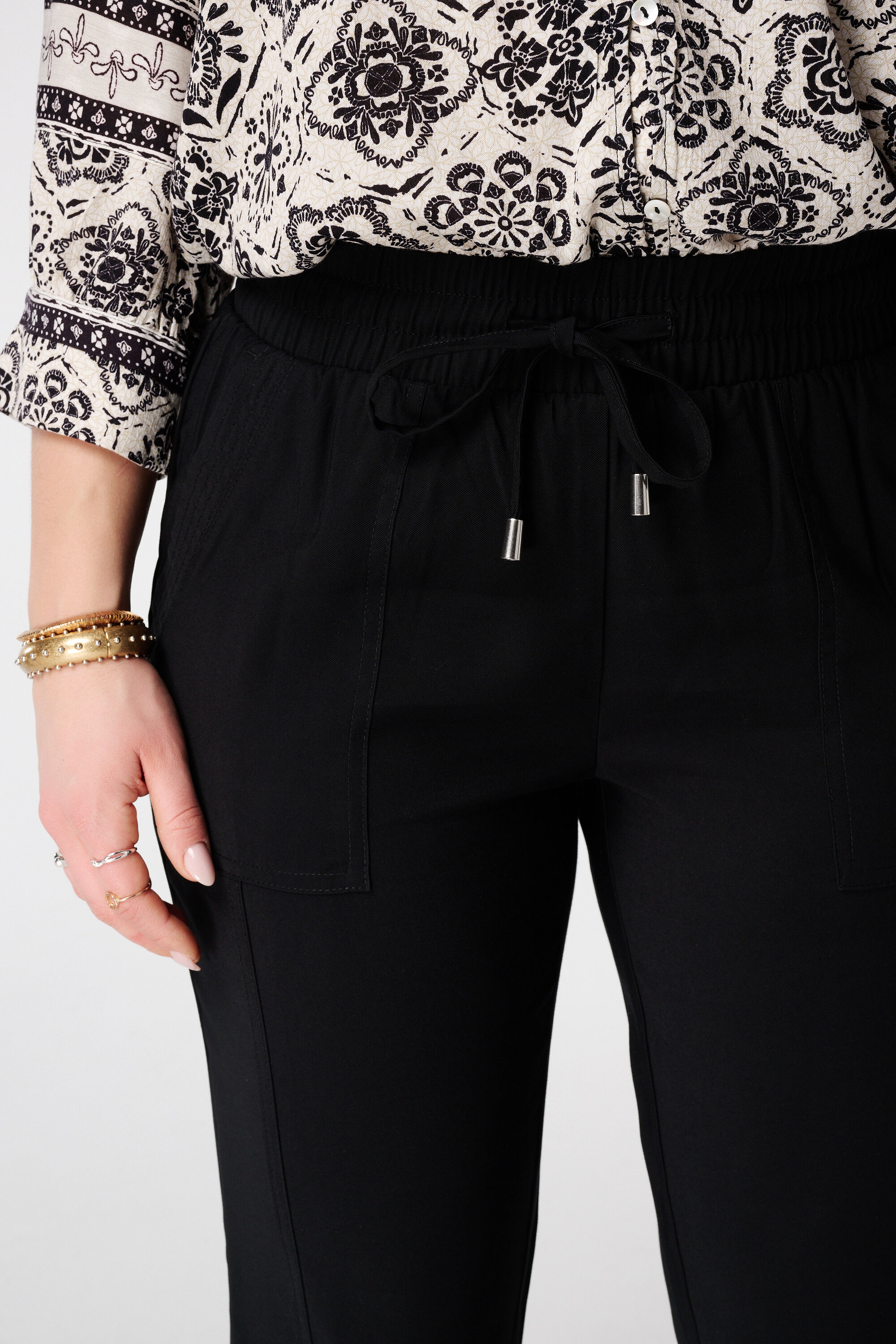 Broek met elastische taille image number 4