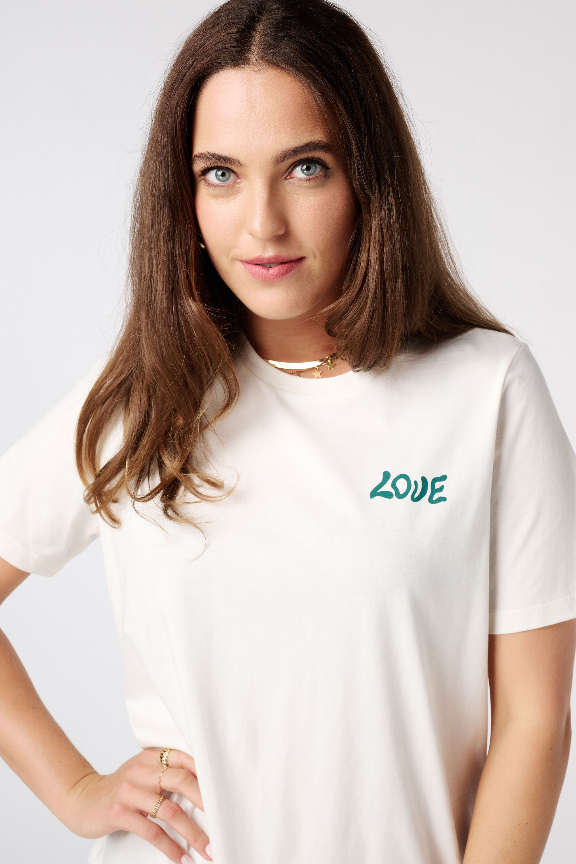 T-shirt met flowerprint image number 4