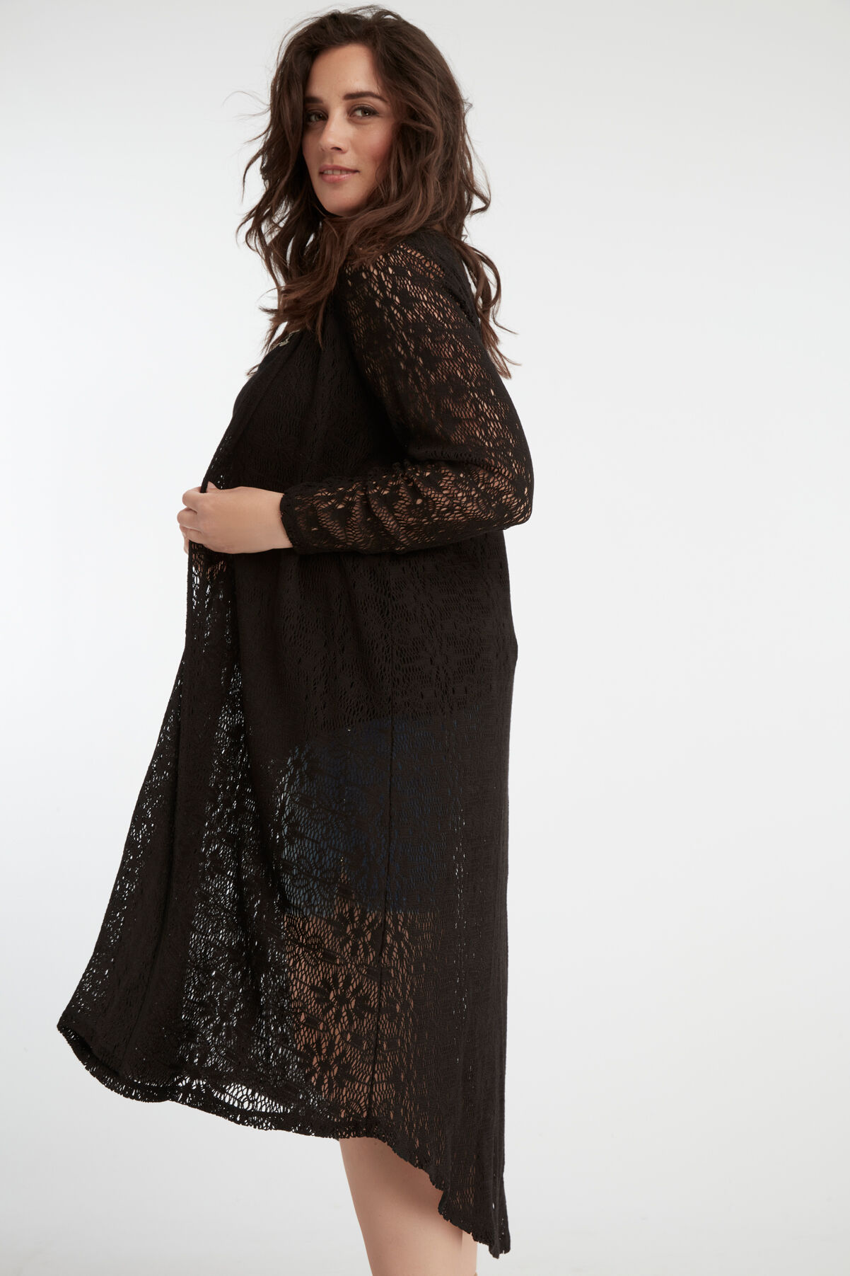 Cardigan long en dentelle image number 3