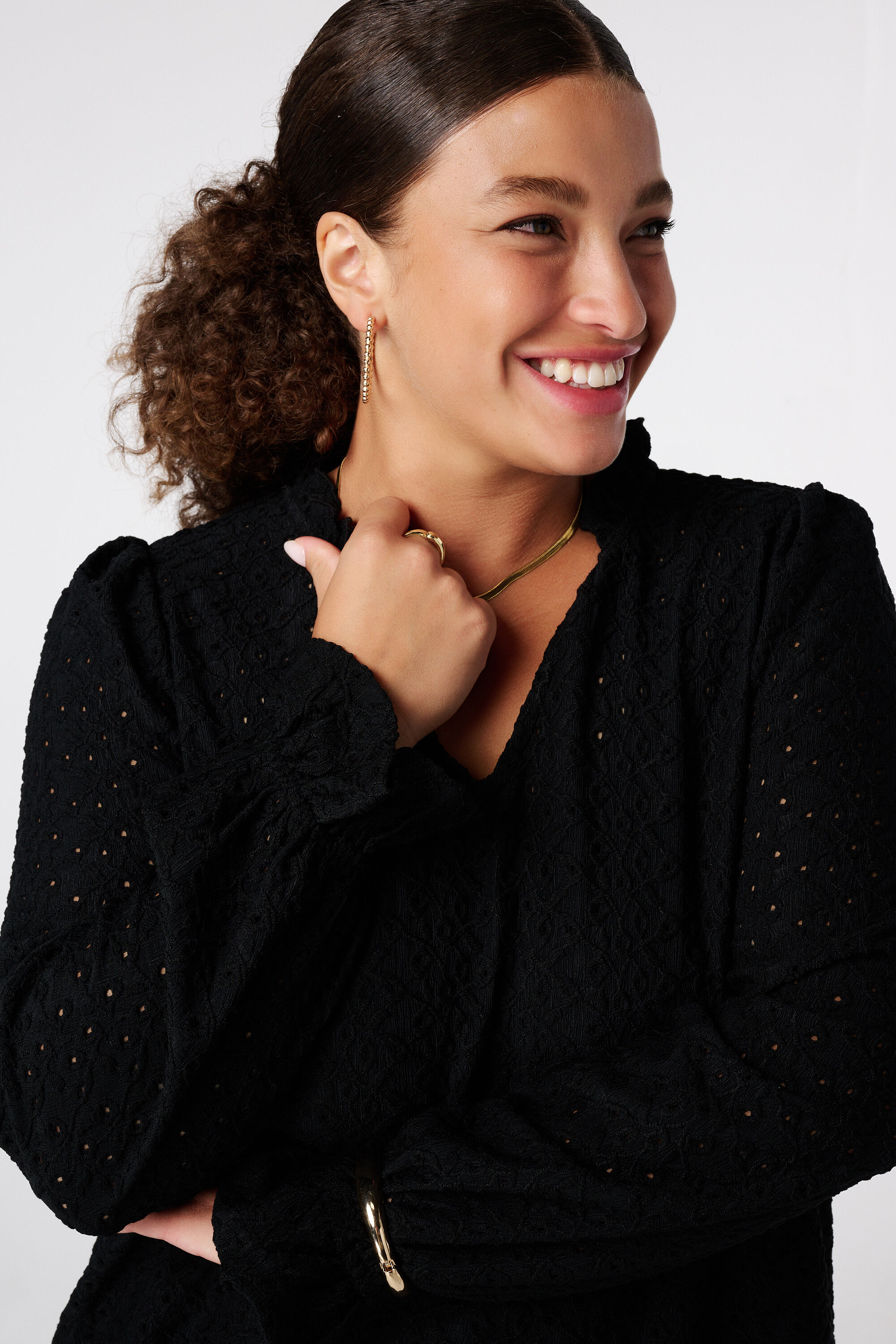  Top met broderie image number 4