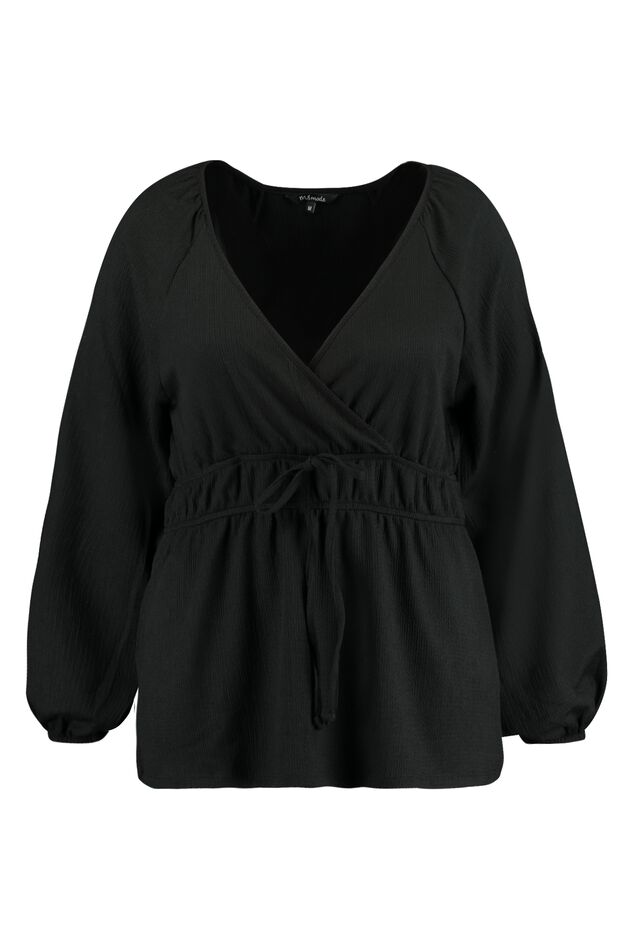 Overslag top met pofmouwen image number 1