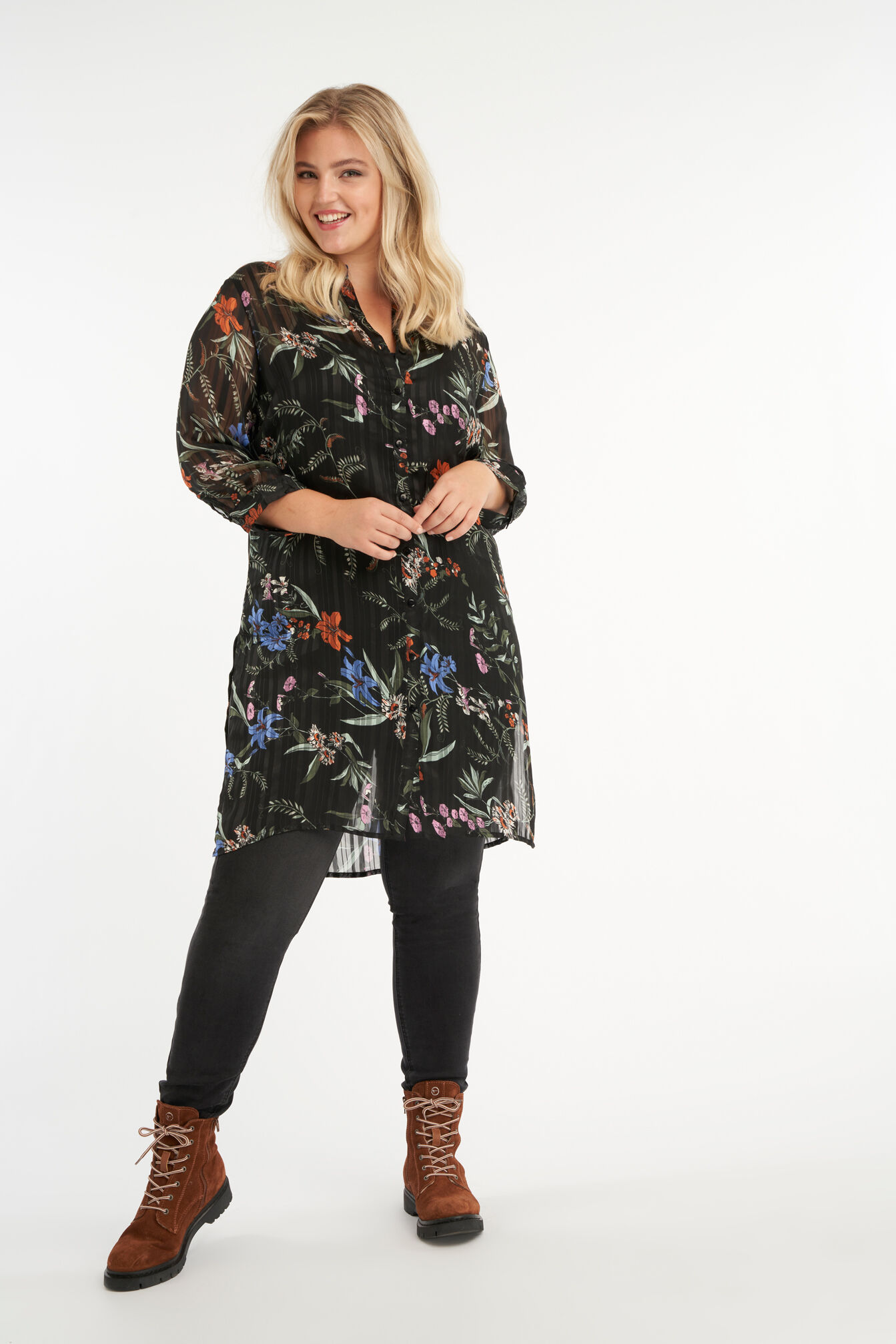 Lange blouse met print image number 5