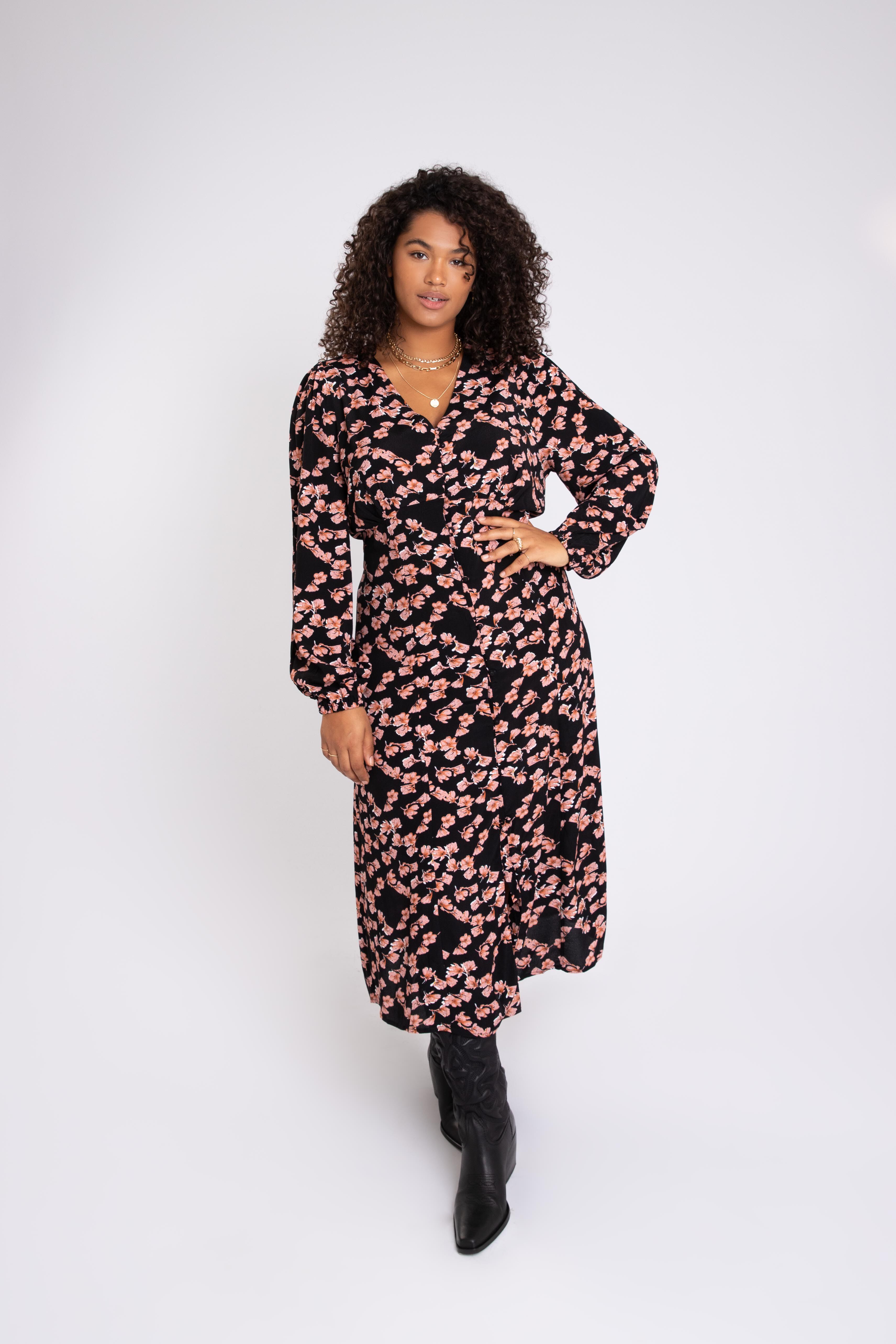 Midi jurk met print image number 7