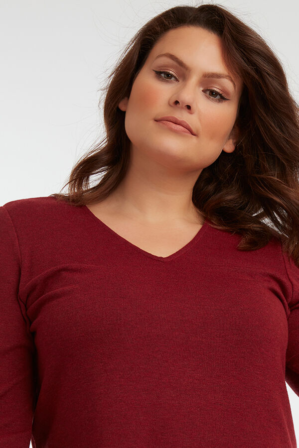 T-shirt met V-hals image number 5