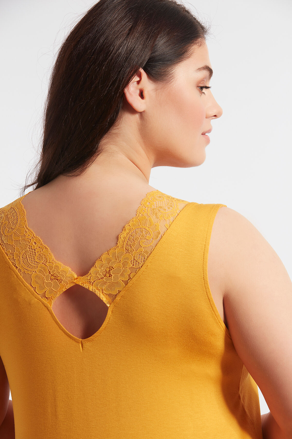 Mouwloze top met kant image number 5