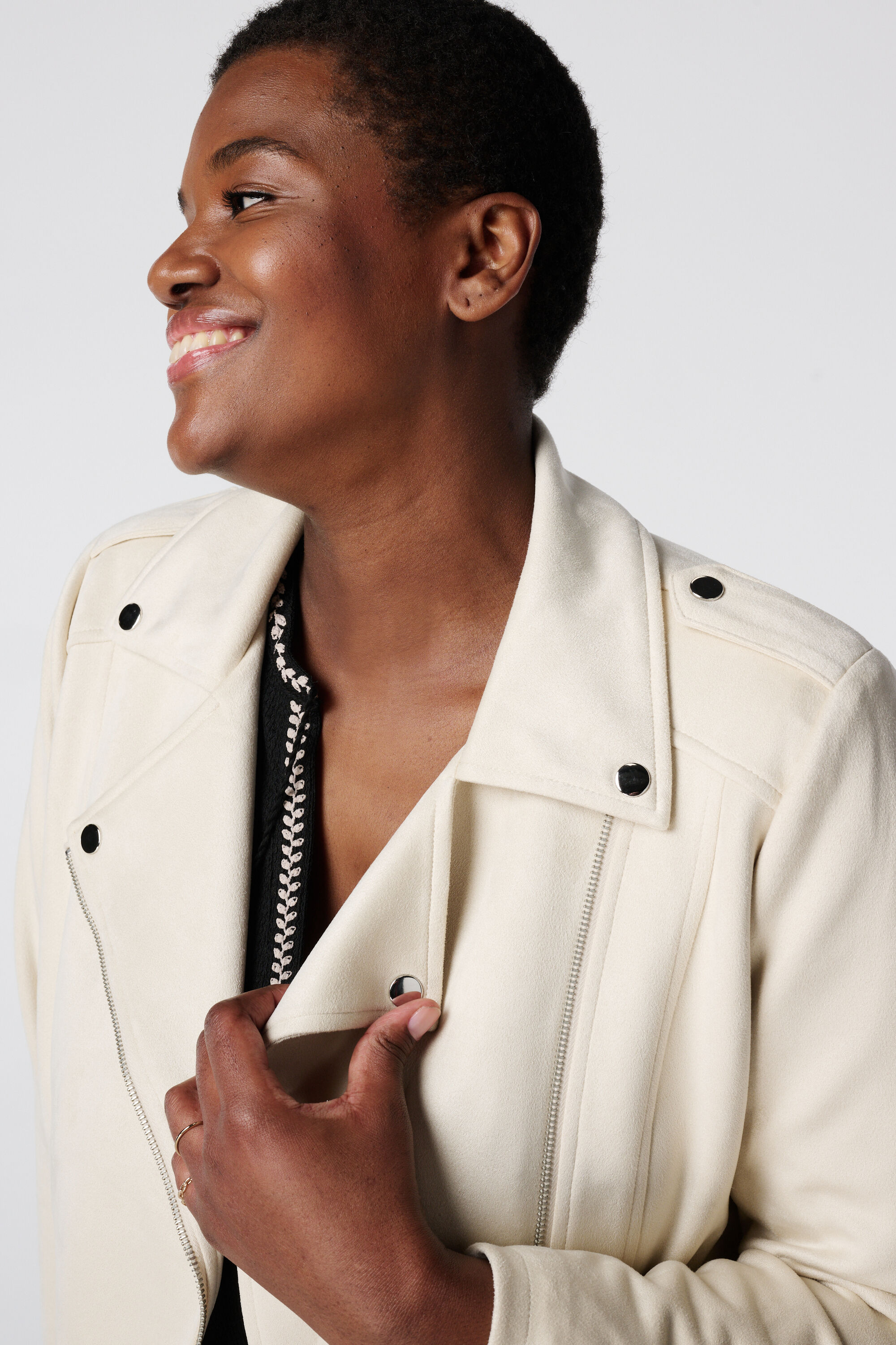 Suedine bikerjack image number 4