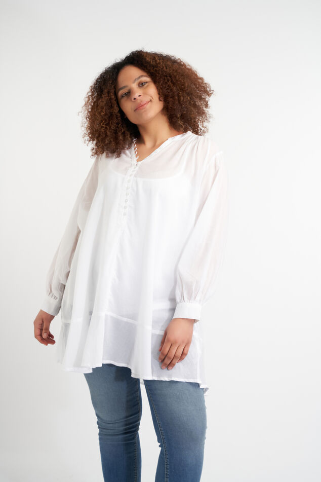 Lange blouse met knoopjes image number 0