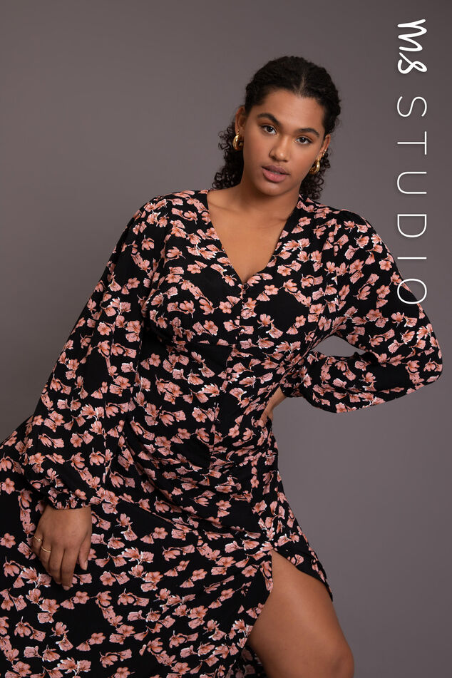 Midi jurk met print image number 0