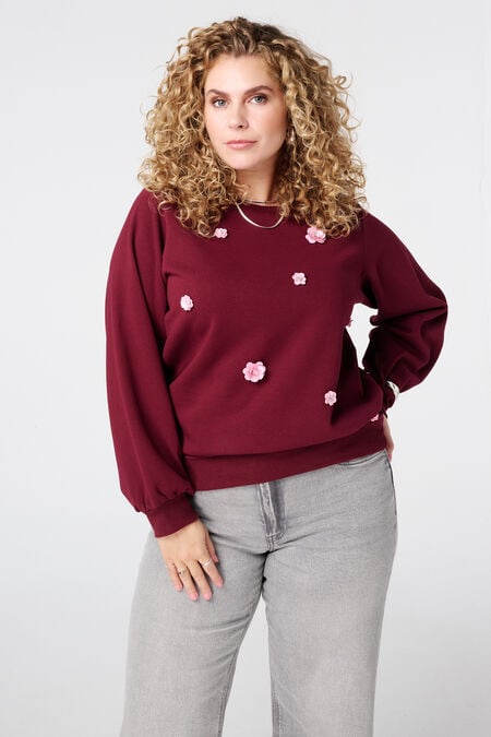 Pull avec fleurs en 3D Pull avec fleurs en 3D