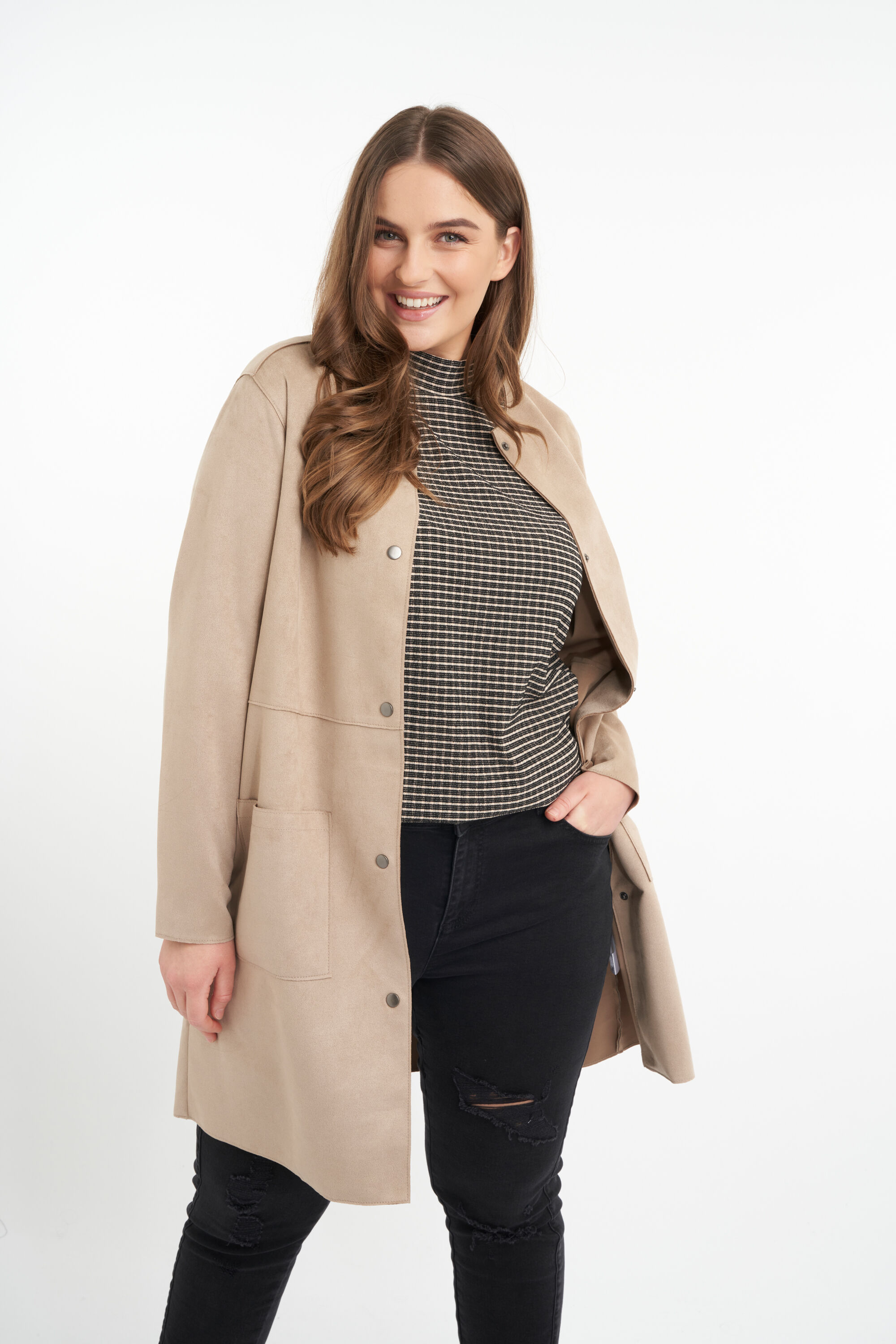 Suedine jas image number 5