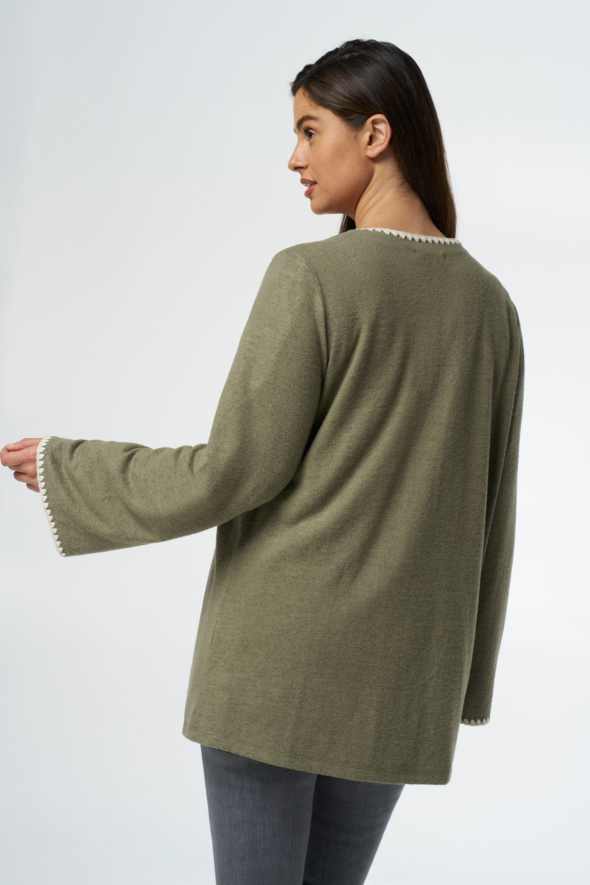 Vest met contrast streep image number 3