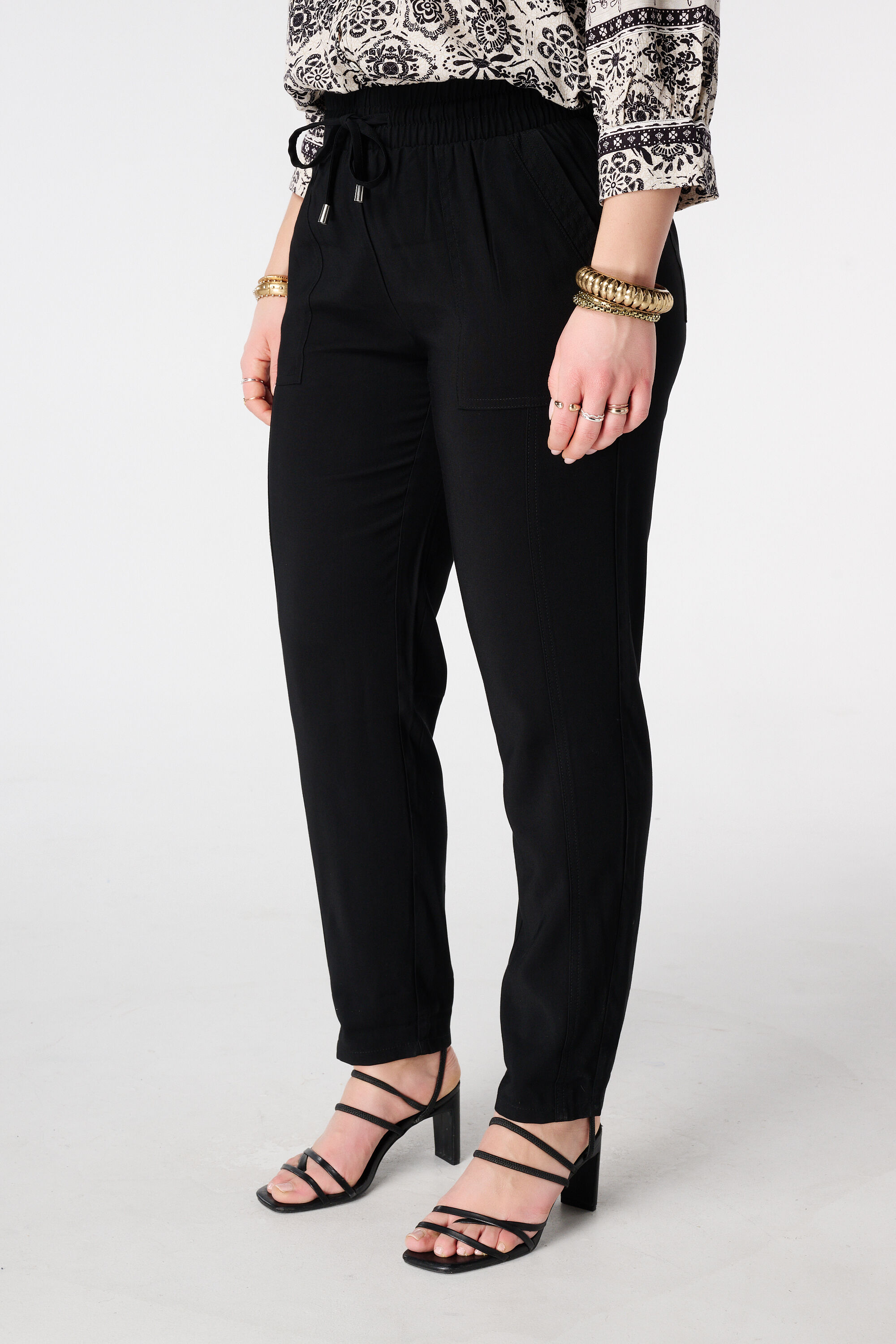 Broek met elastische taille image number 5