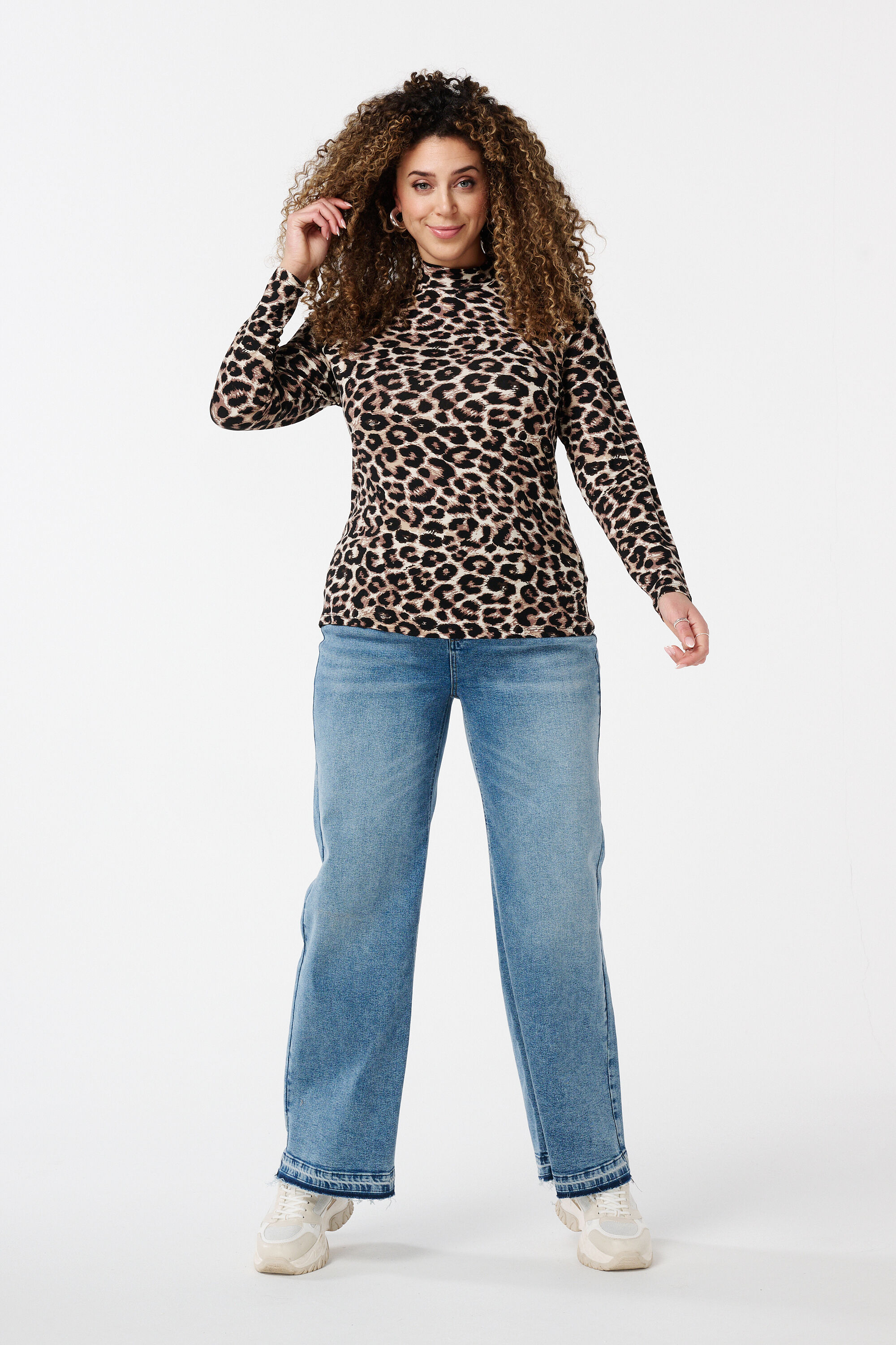 Shirt met col en print image number 5