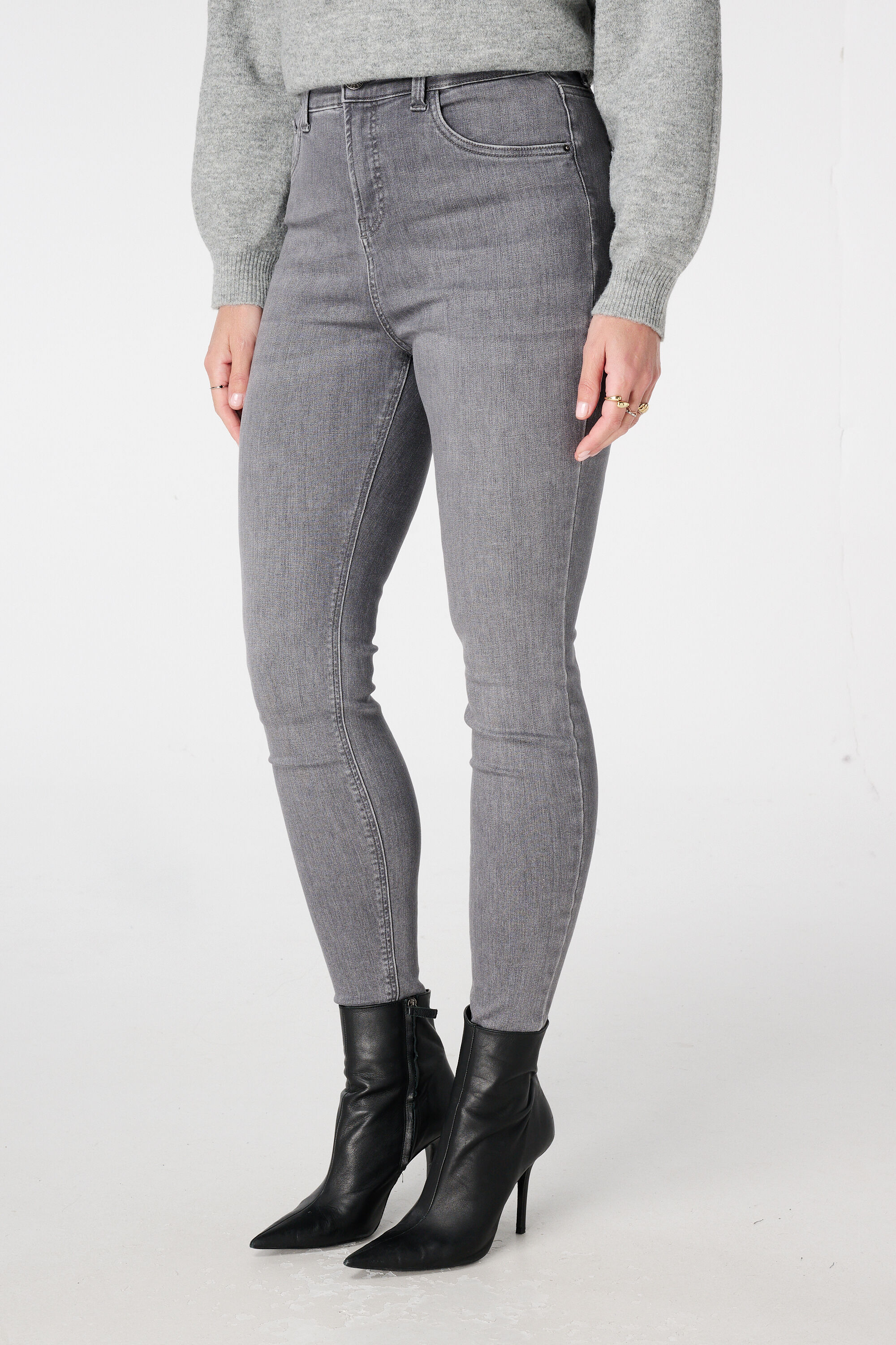 Jean skinny taille haute CHERRY image number 5