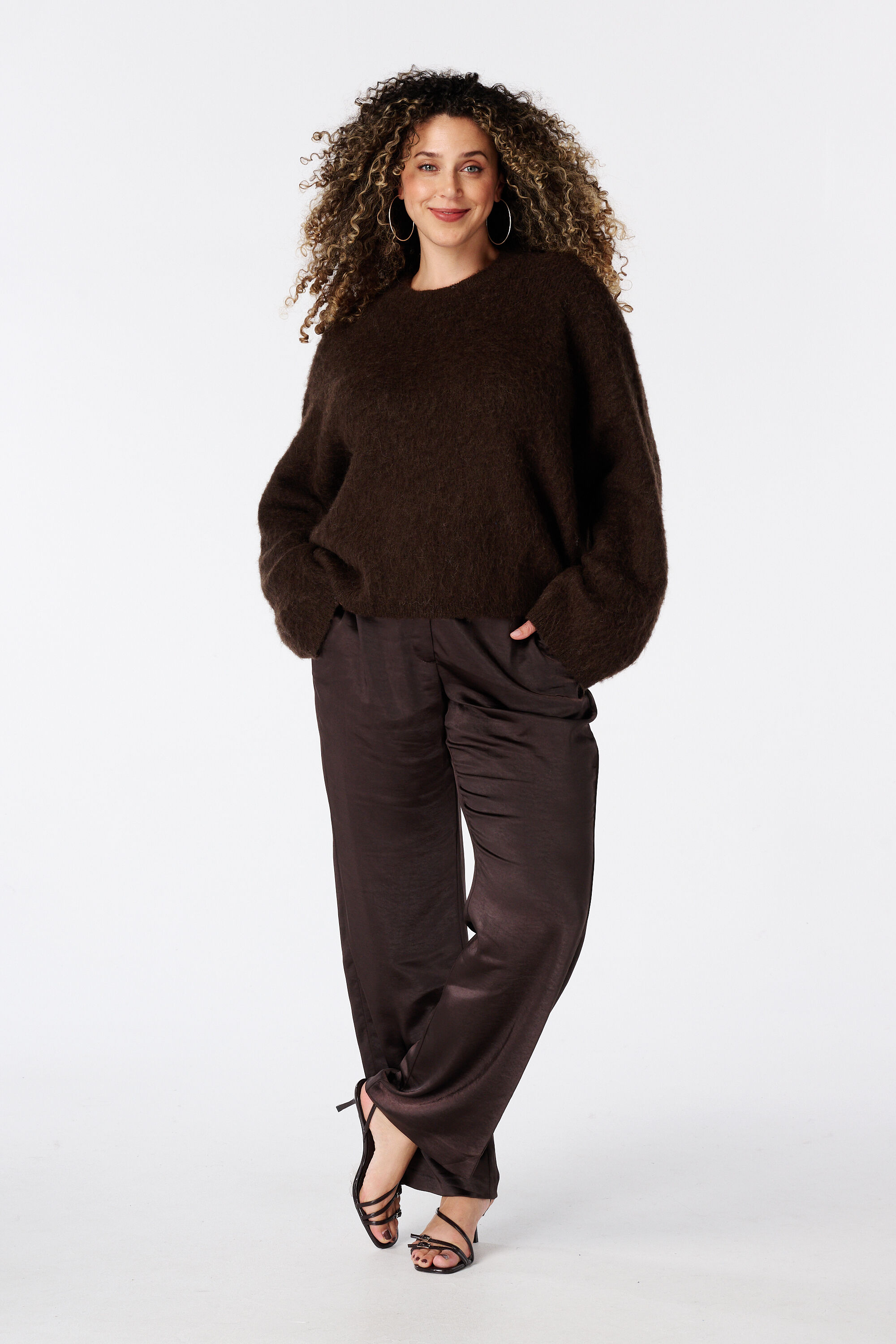 Broek in satijnlook
