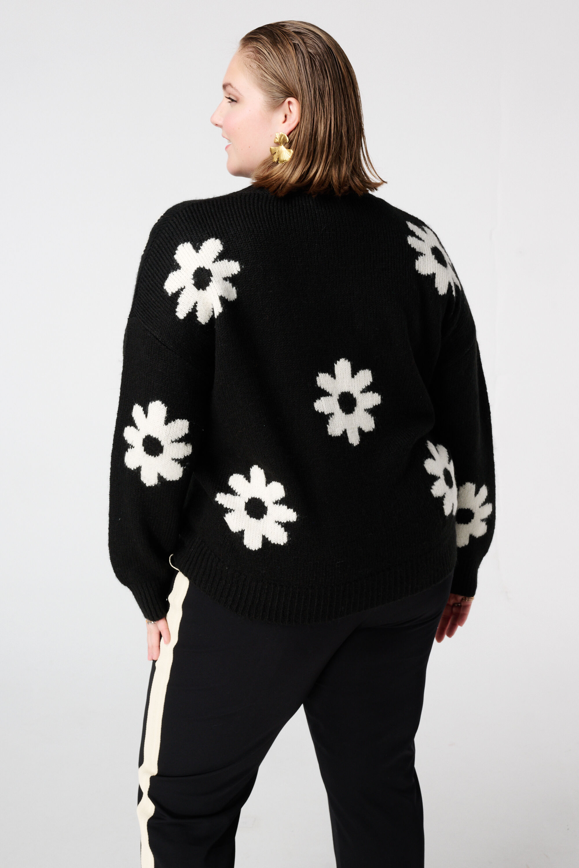 Trui met bloemen print image number 3