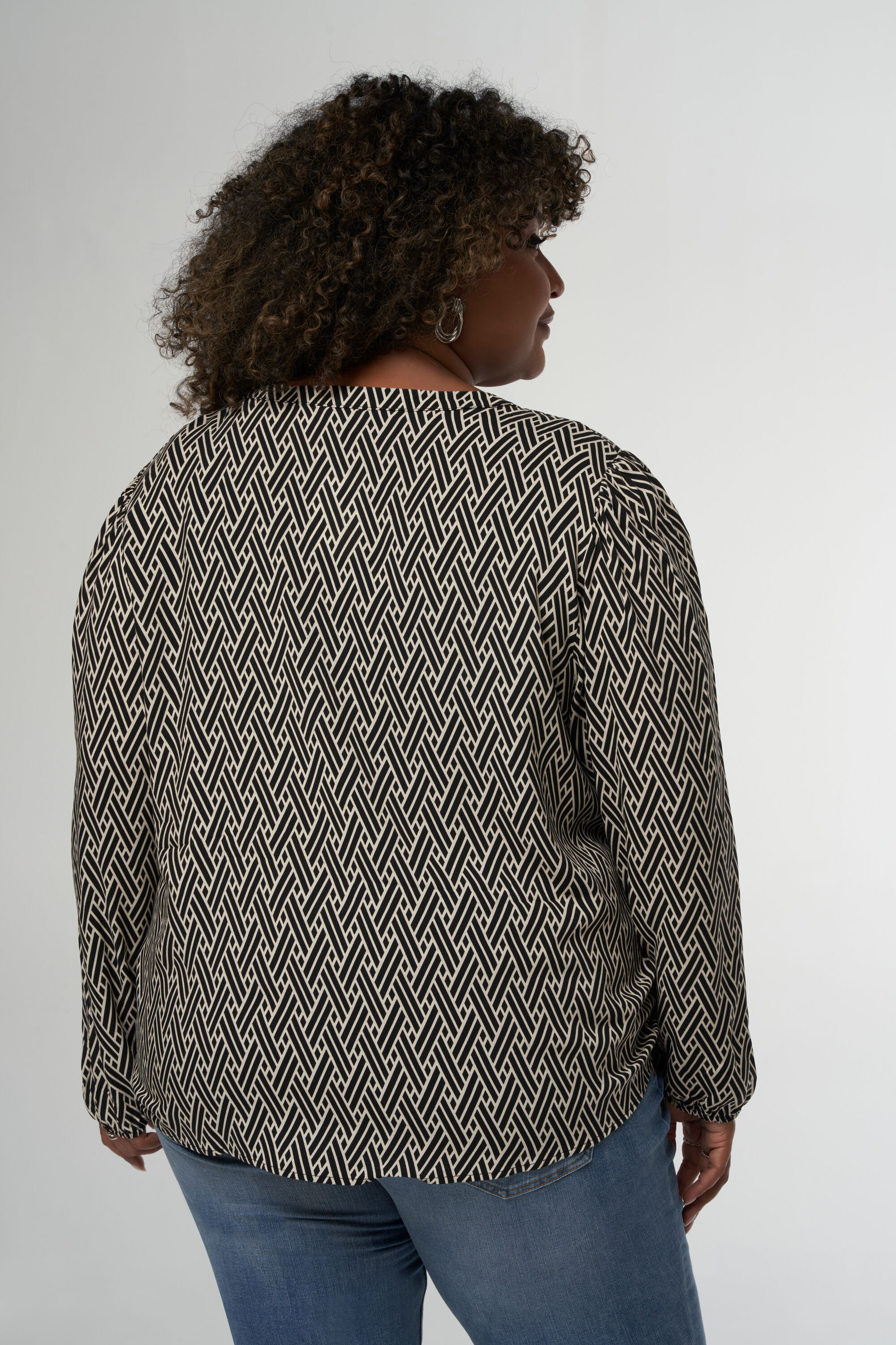 Chemisier &agrave; imprim&eacute; graphique image number 3