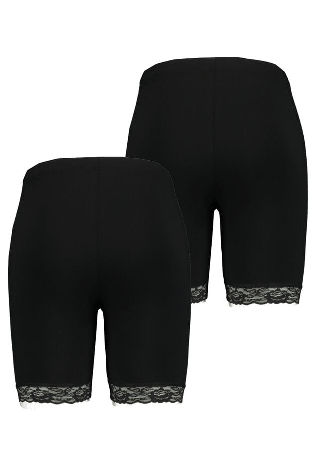 2-pack Korte legging met kant image number 2