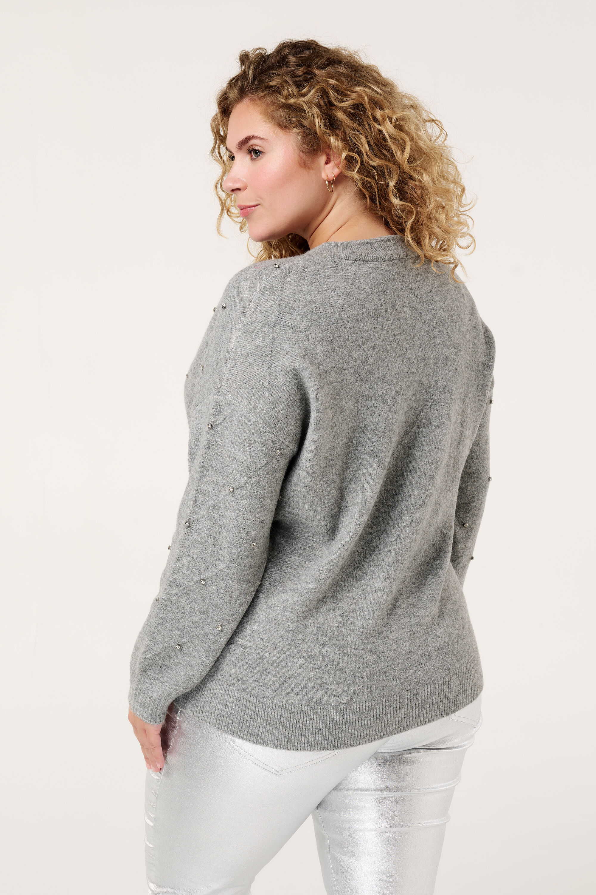 Pull avec diamants fantaisie image number 3