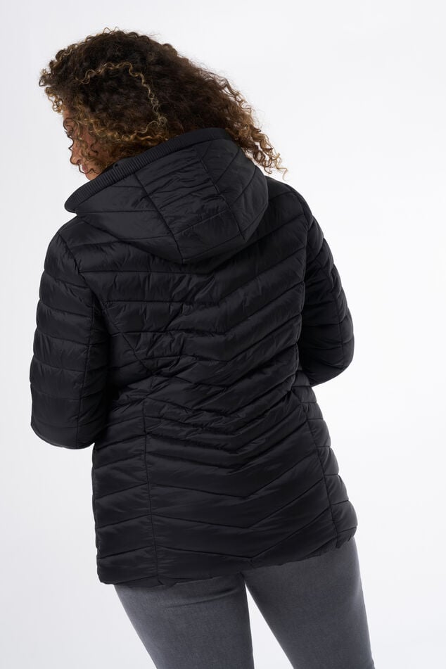 Veste matelassée imprimée femme grande taille rouge fonce Veste matelassée imprimée femme grande taille rouge fonce