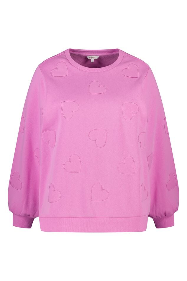 Sweater met geborduurde hartjes image number 1