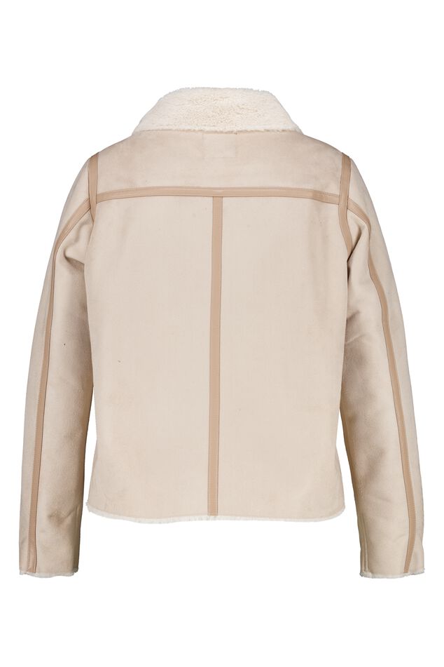 Suede look biker jas image number 2