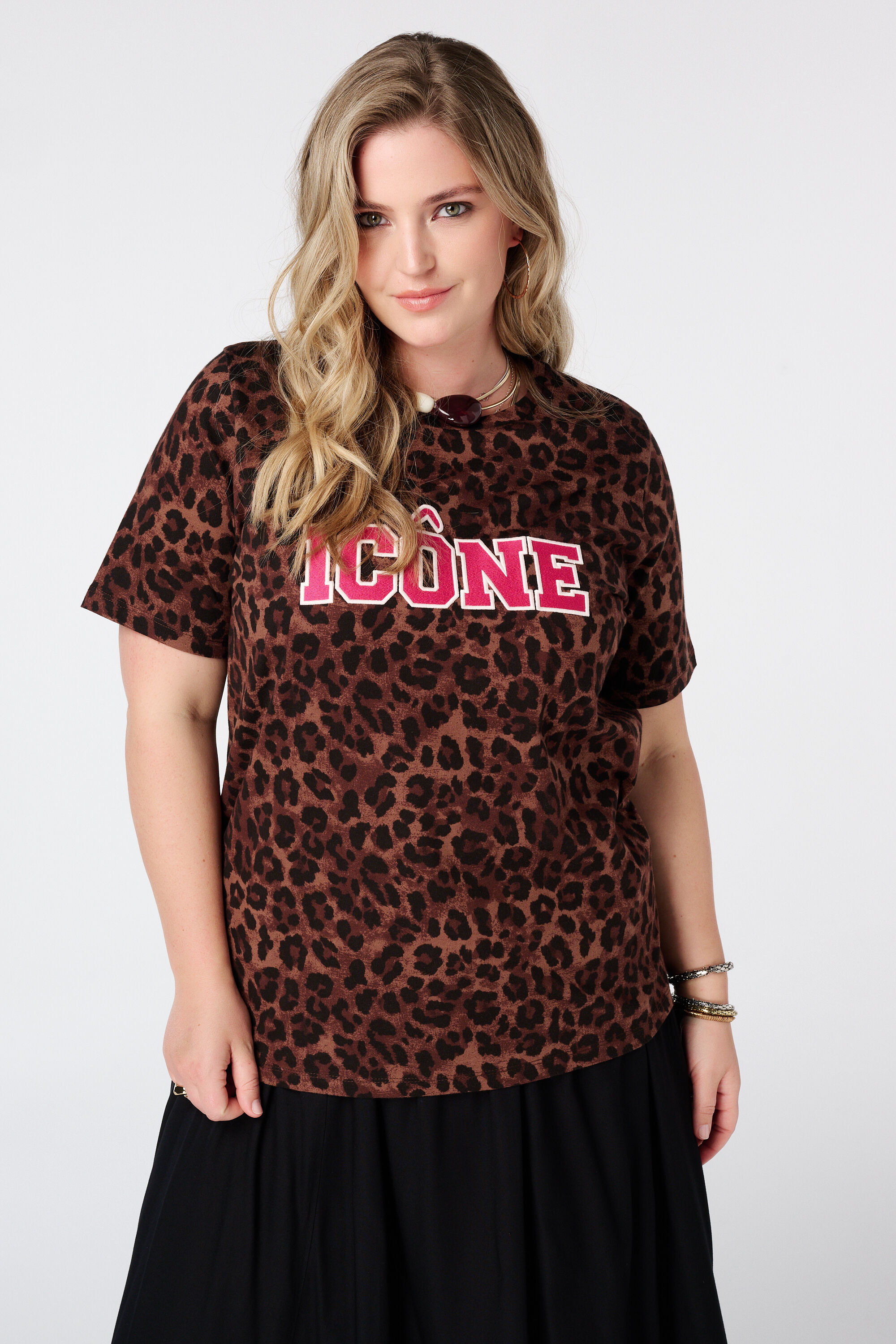 T-shirt met animal print