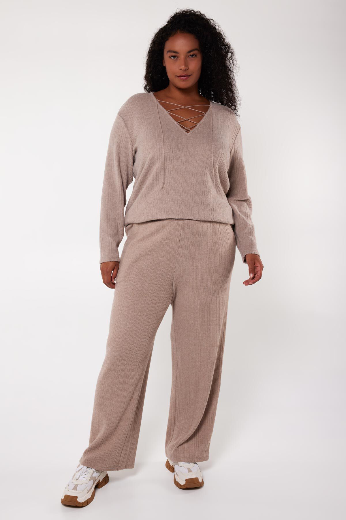 Rechtvallende top met v-hals image number 5