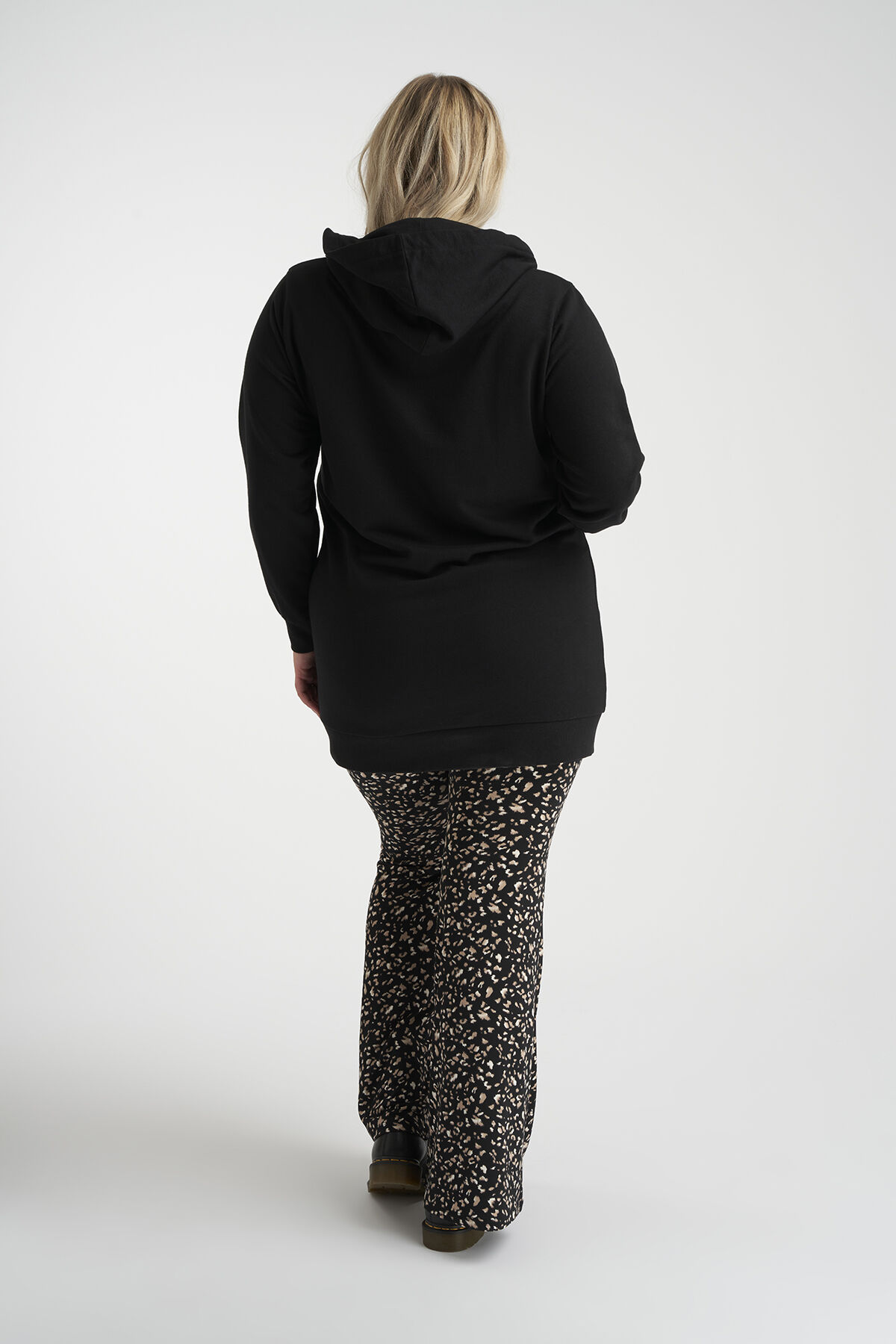 Lange sweater met opdruk image number 3