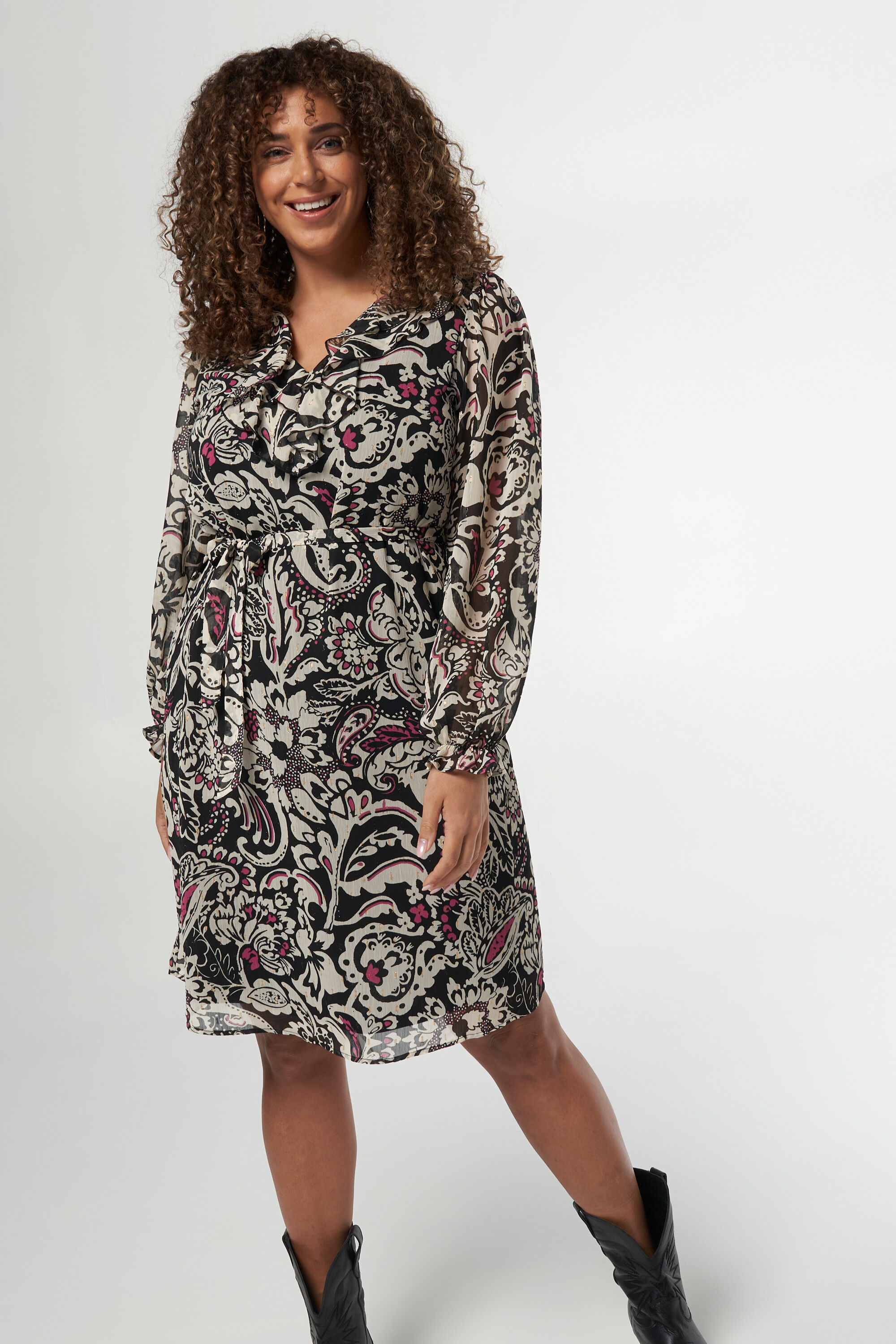 Robe midi avec imprim&eacute; image number 0