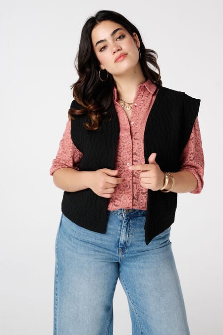 Gilet met structuur Gilet met structuur