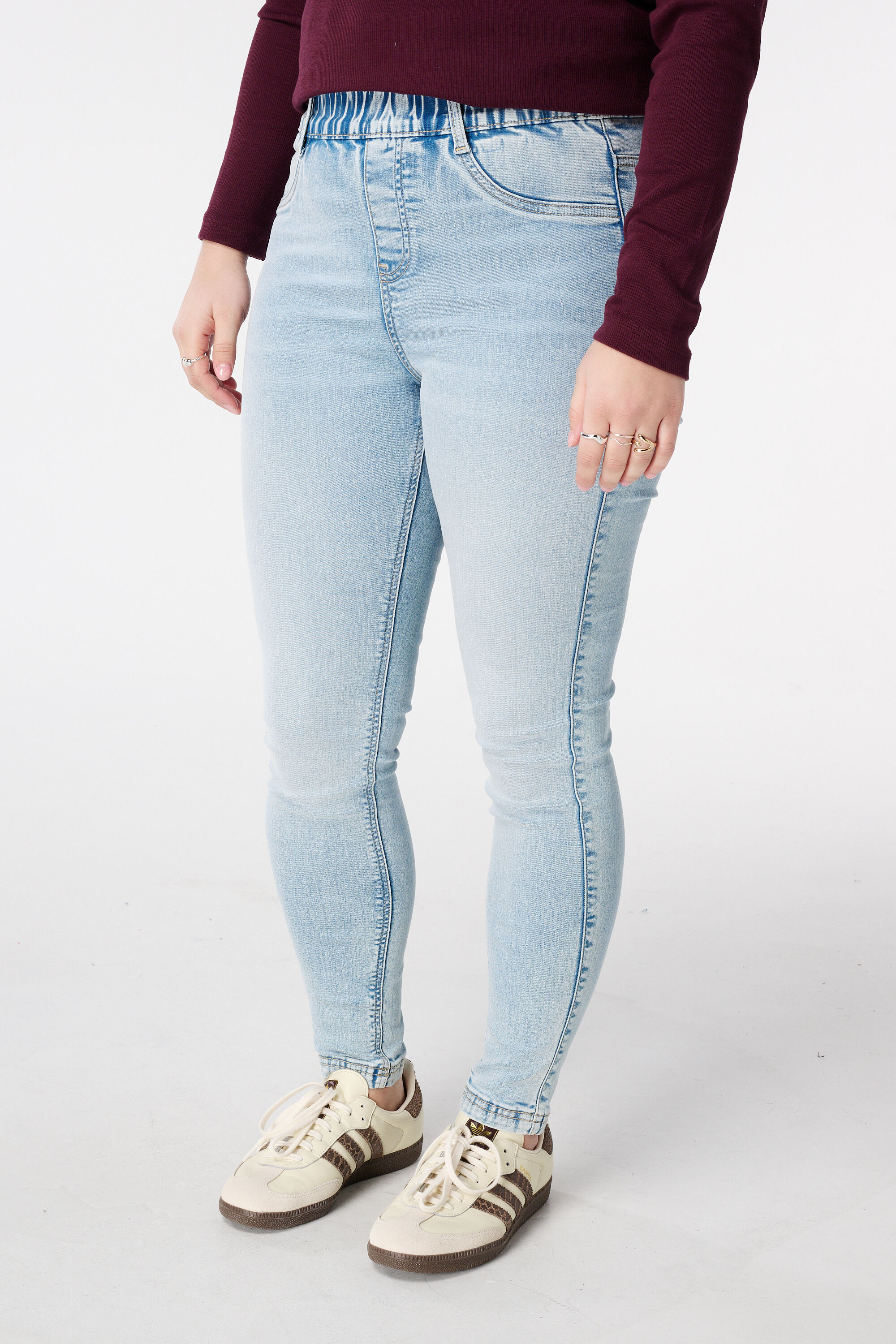 Tregging met denim look image number 5
