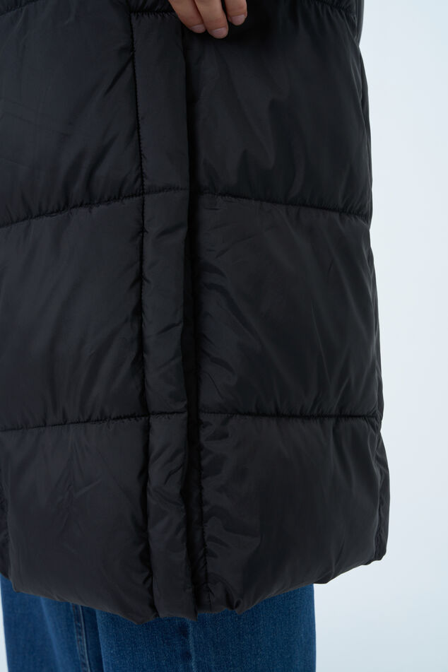 Veste longue matelassée avec ceinture image number 4