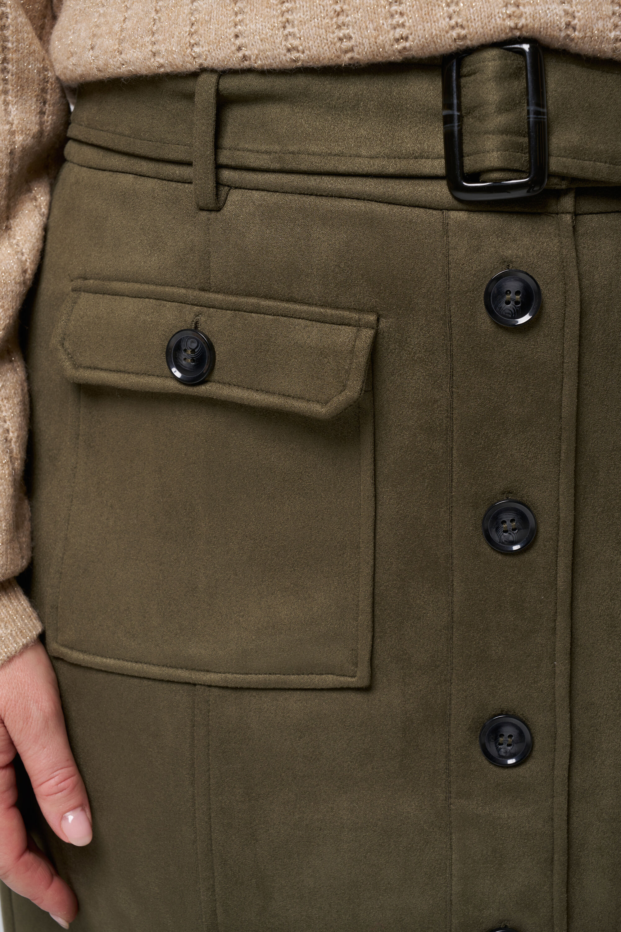 Jupe &agrave; l&rsquo;aspect daim image number 4