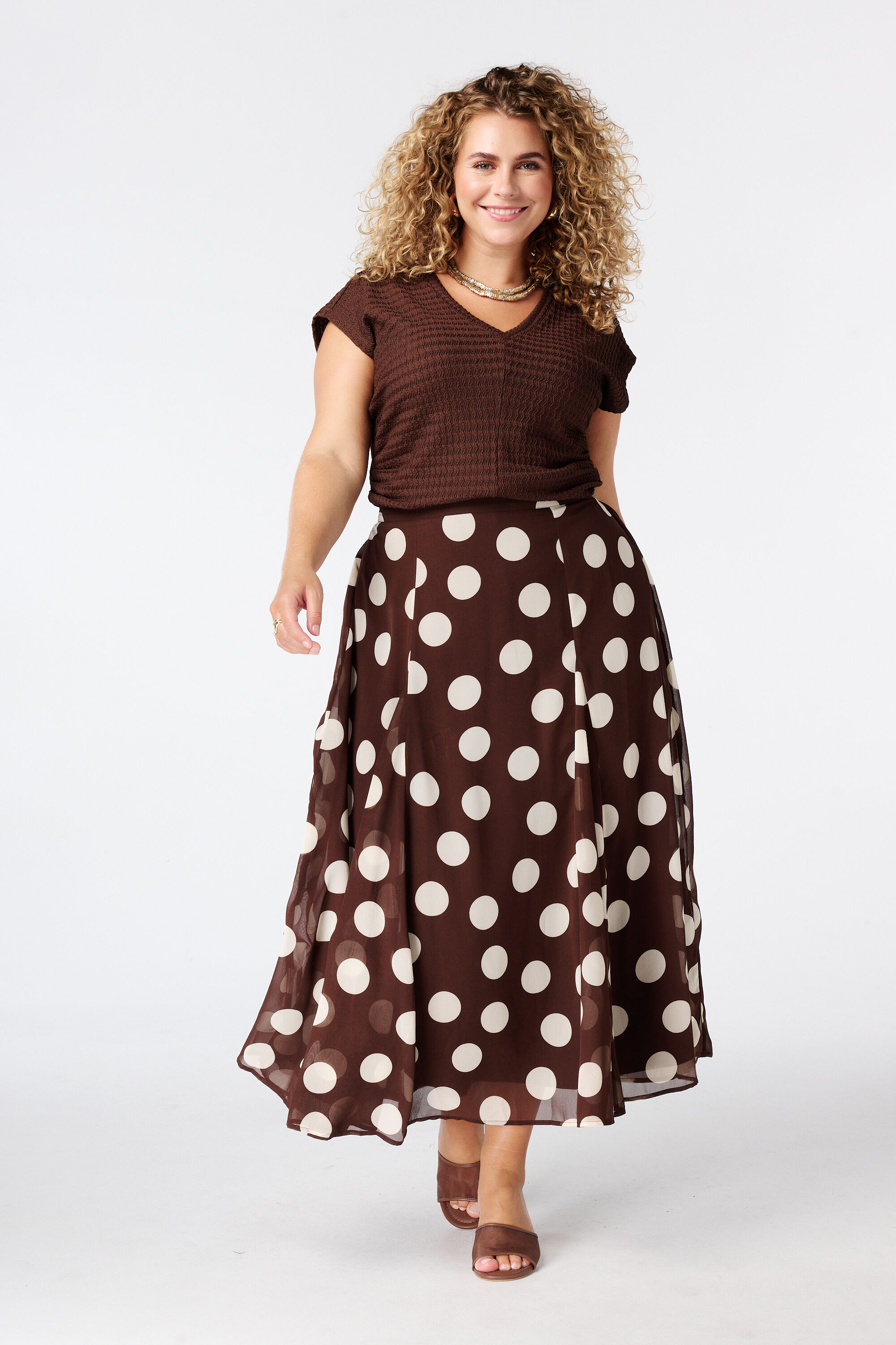 Midi rok met print image number 0