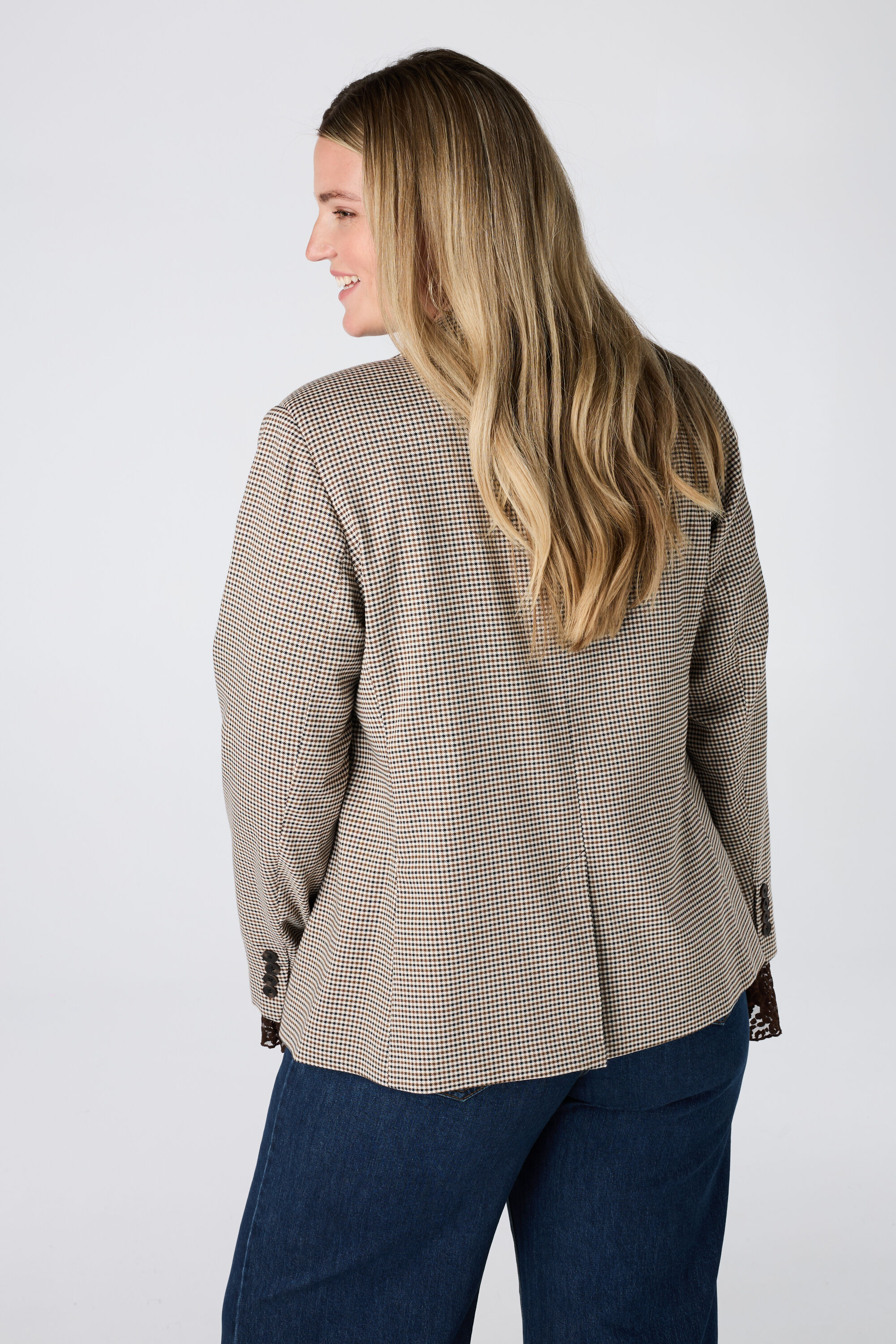 Single breasted blazer met ruitpatroon image number 3
