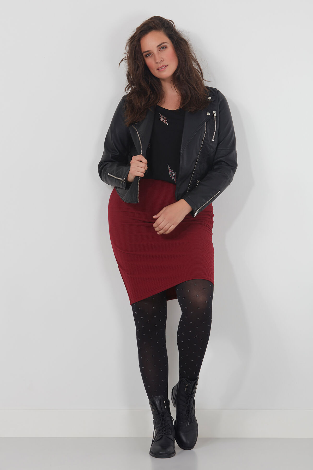 Jupe en maille point de Rome image number 3