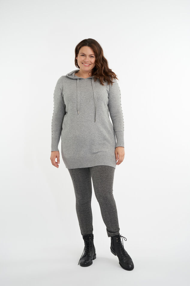 Lange sweater met capuchon image number 5