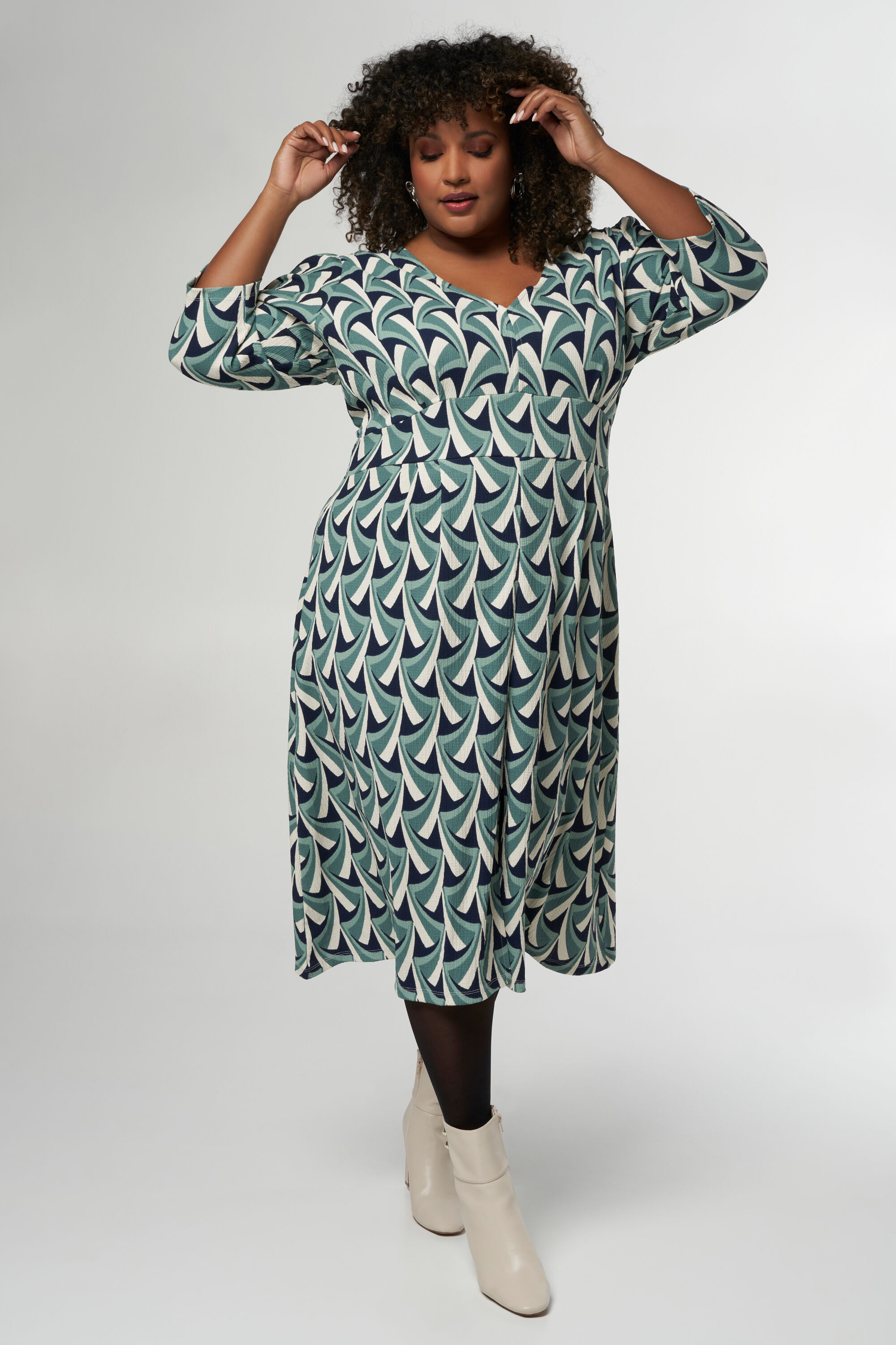 Robe midi &agrave; imprim&eacute;  image number 0