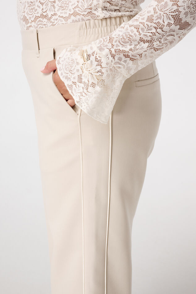 Wide-leg pantalon met zijstreep image number 4