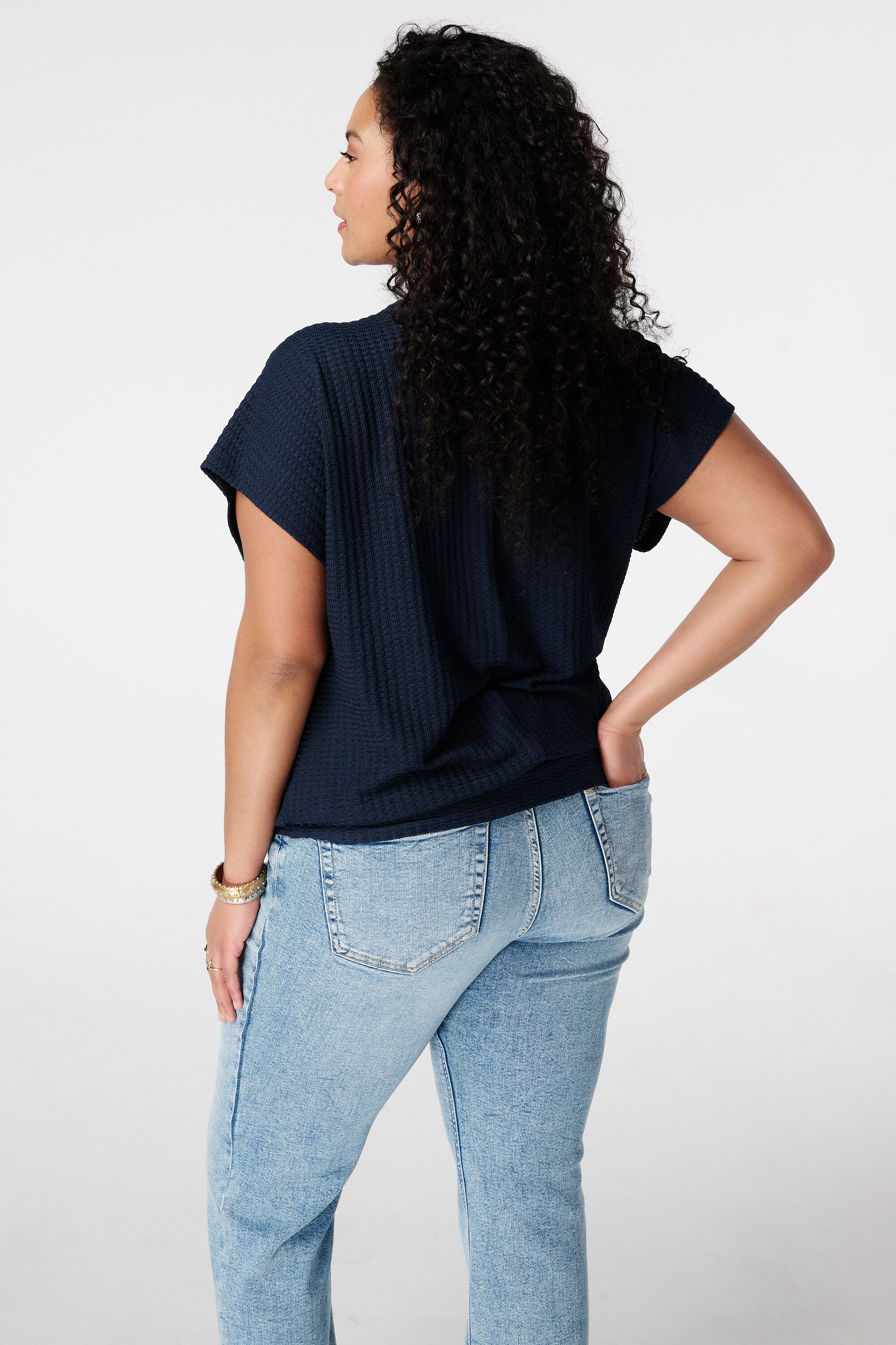 Top met kapmouwtjes image number 1