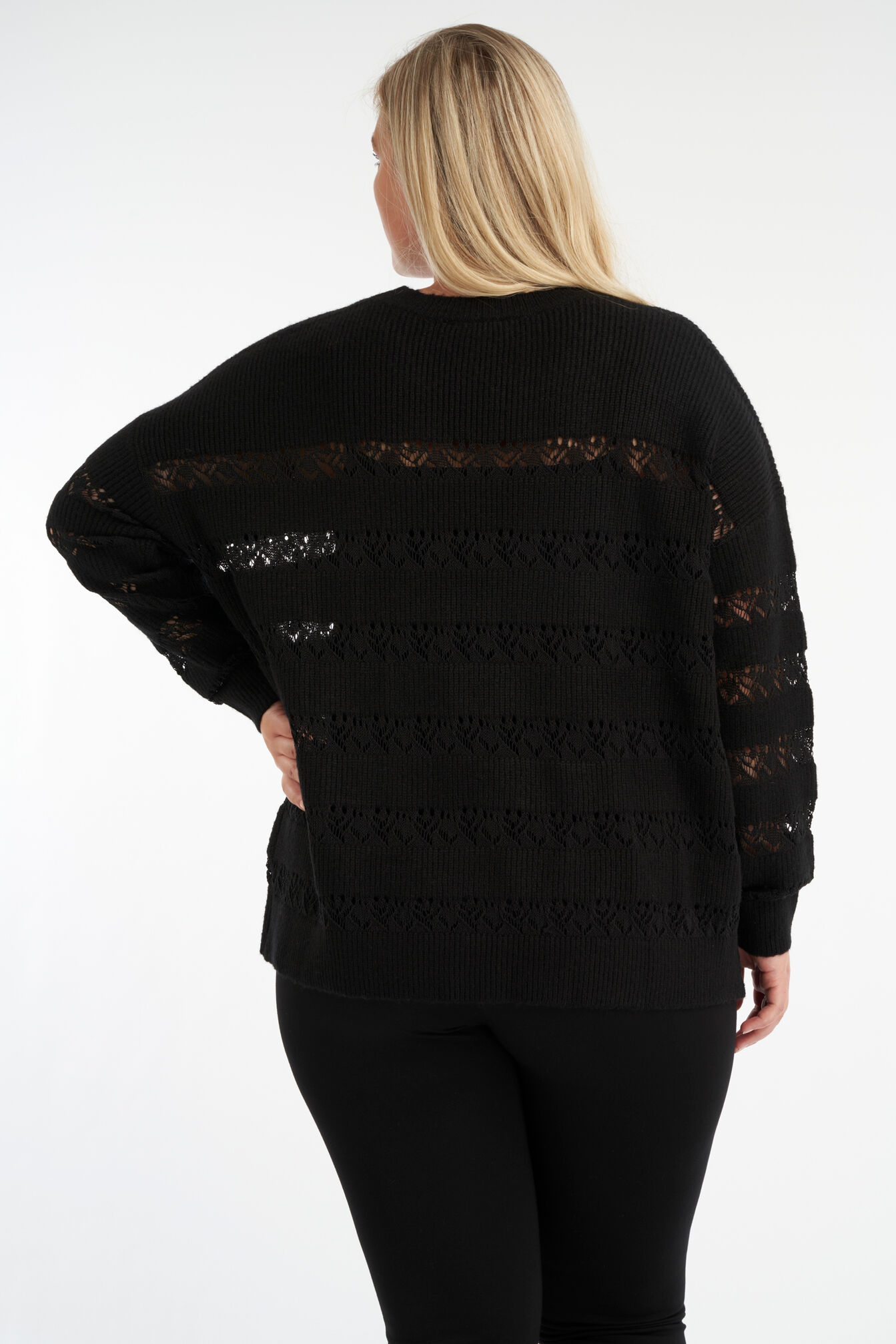 Sweater &agrave; manches ajour&eacute;es image number 3