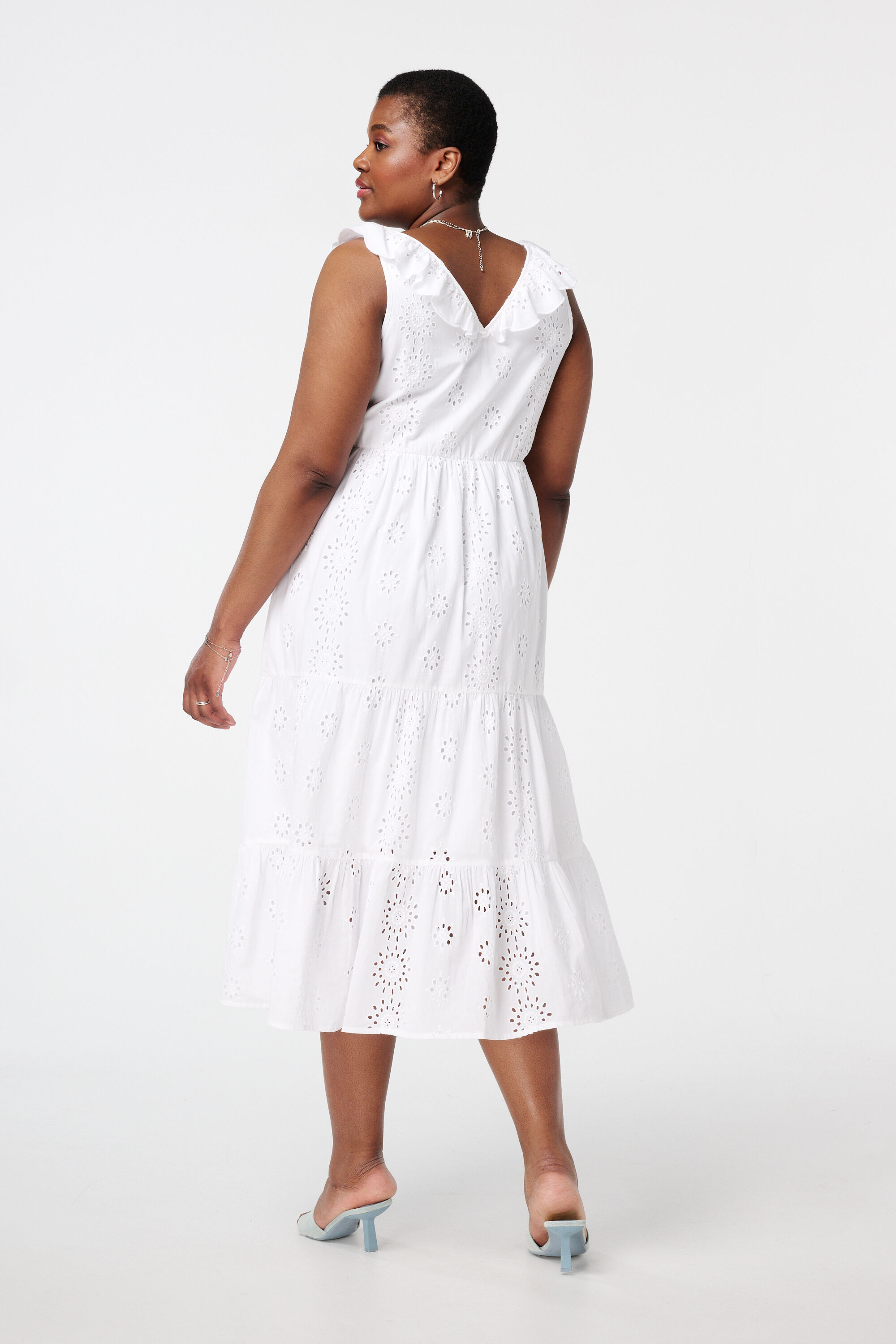 Jurk met broderie patroon image number 3