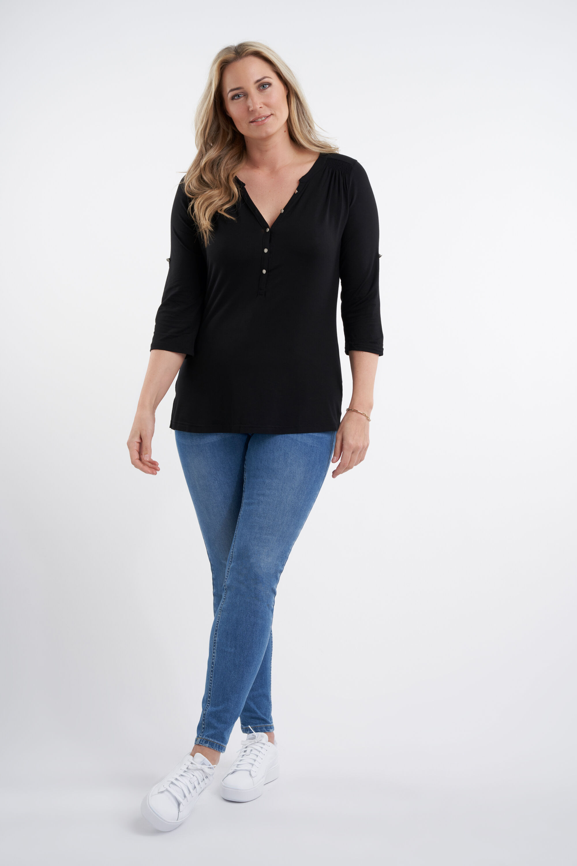 2 pack Top met driekwart mouwen  image number 5