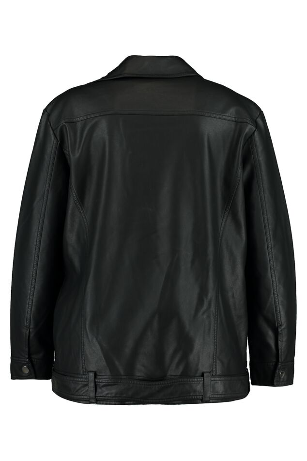 Oversized imitatieleren bikerjack image number 2