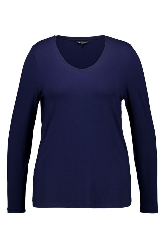 Haut à manches longues et col en V image number 1