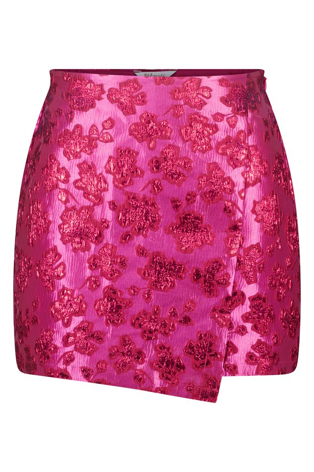 Glitter jacquard rokje met overslag look image number 1