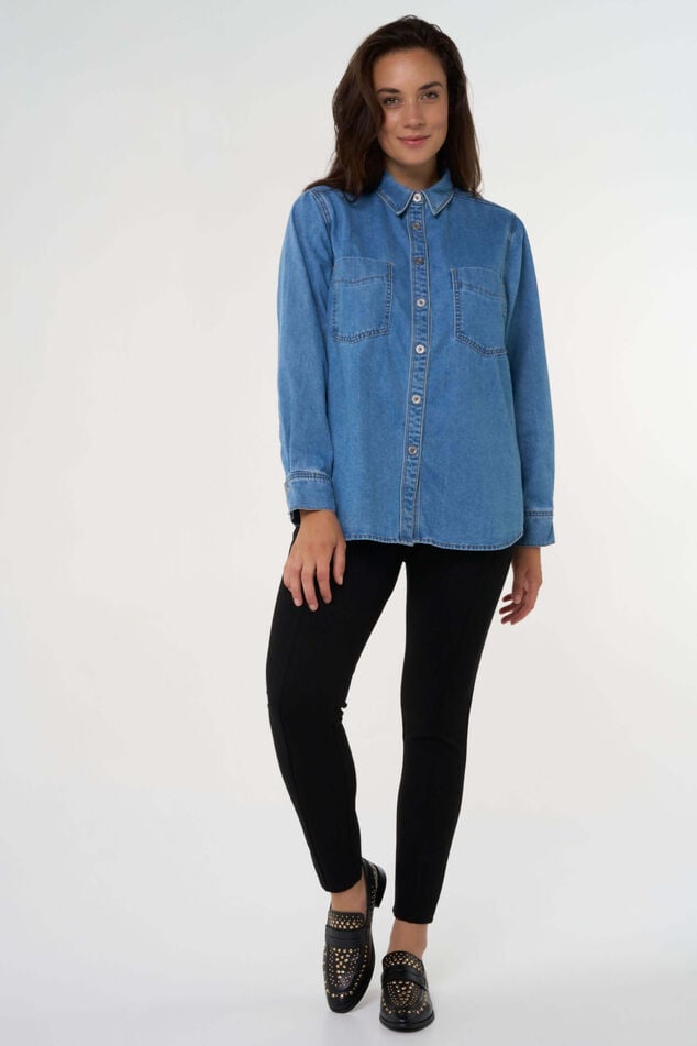 Denim blouse image number 0