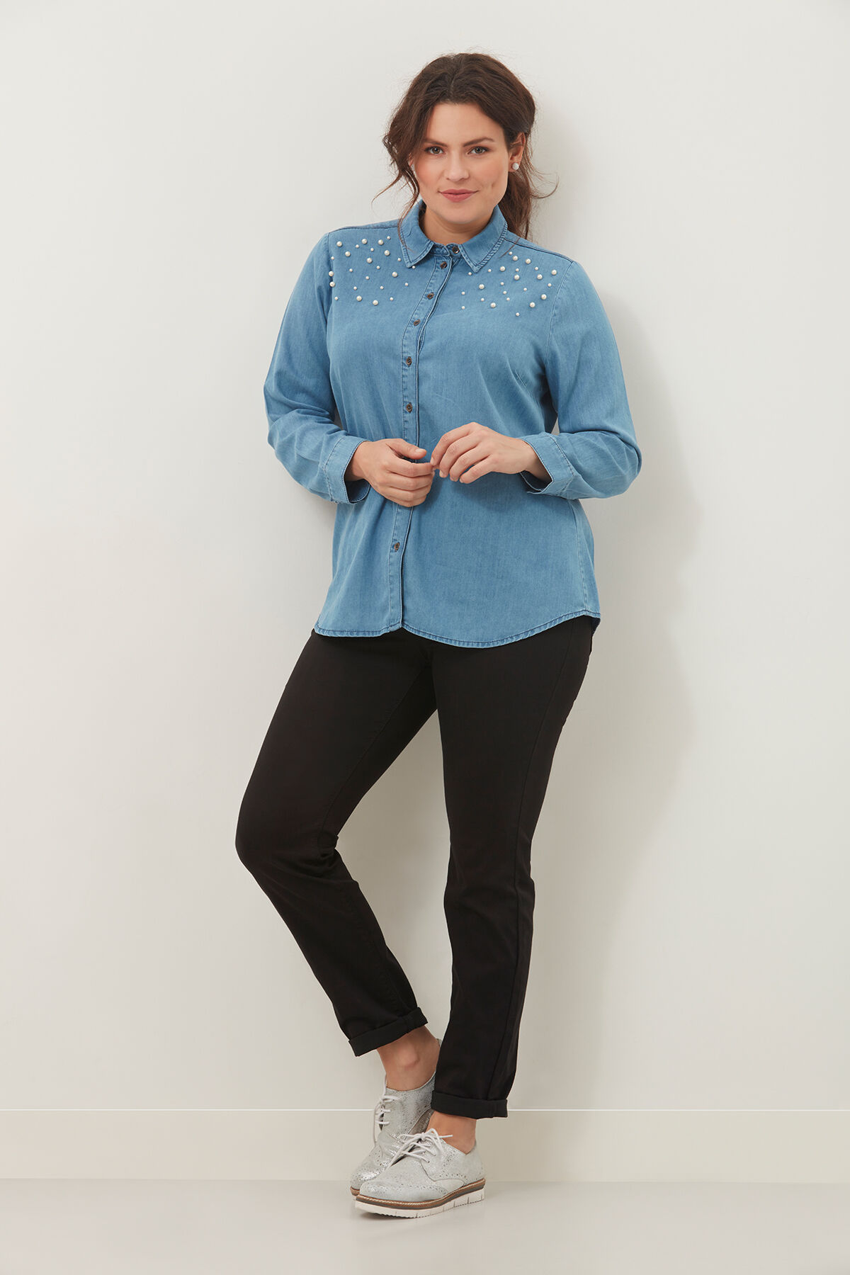 Blouse met parels image number 3