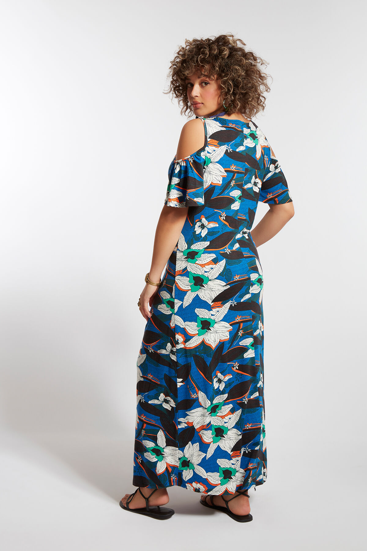 Longue robe &agrave; imprim&eacute; image number 5
